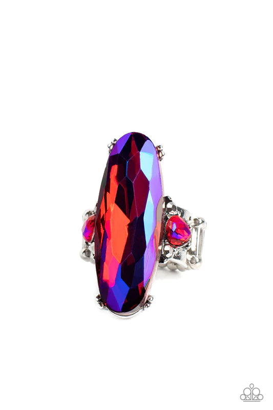 Paparazzi Interdimensional Dimension - Pink Ring - Paparazzi Jewelry