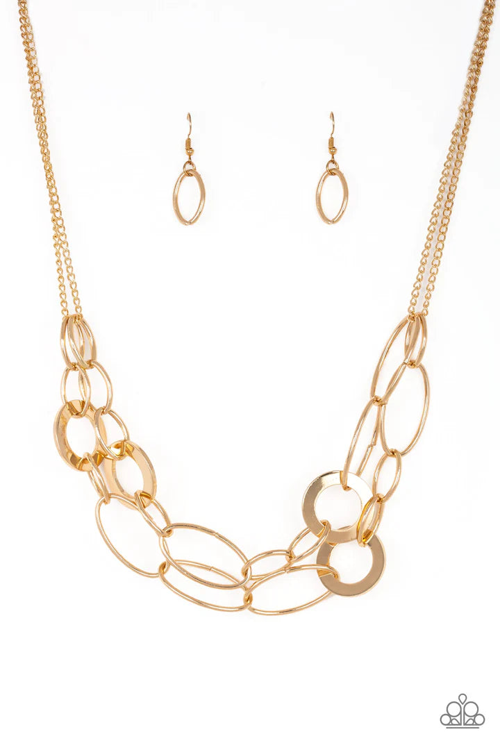 Paparazzi Metallic Maverick - Gold Necklace