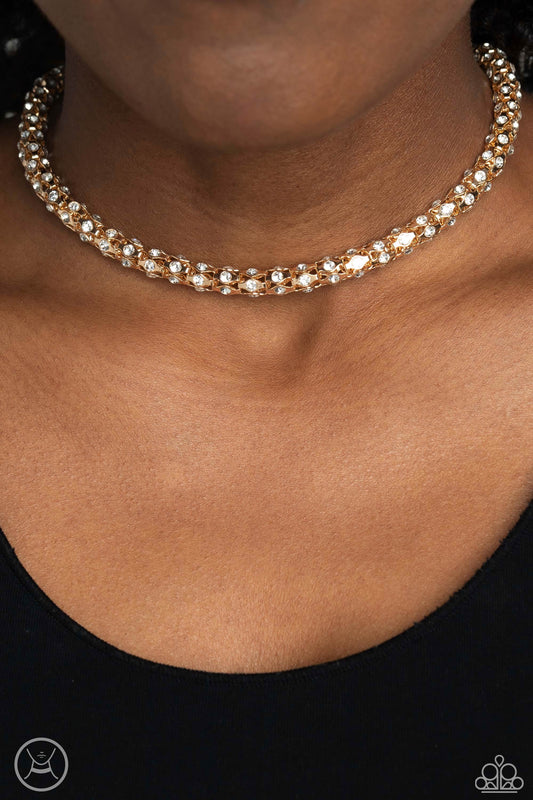 Paparazzi Eternal Effulgence - Gold Choker Necklace