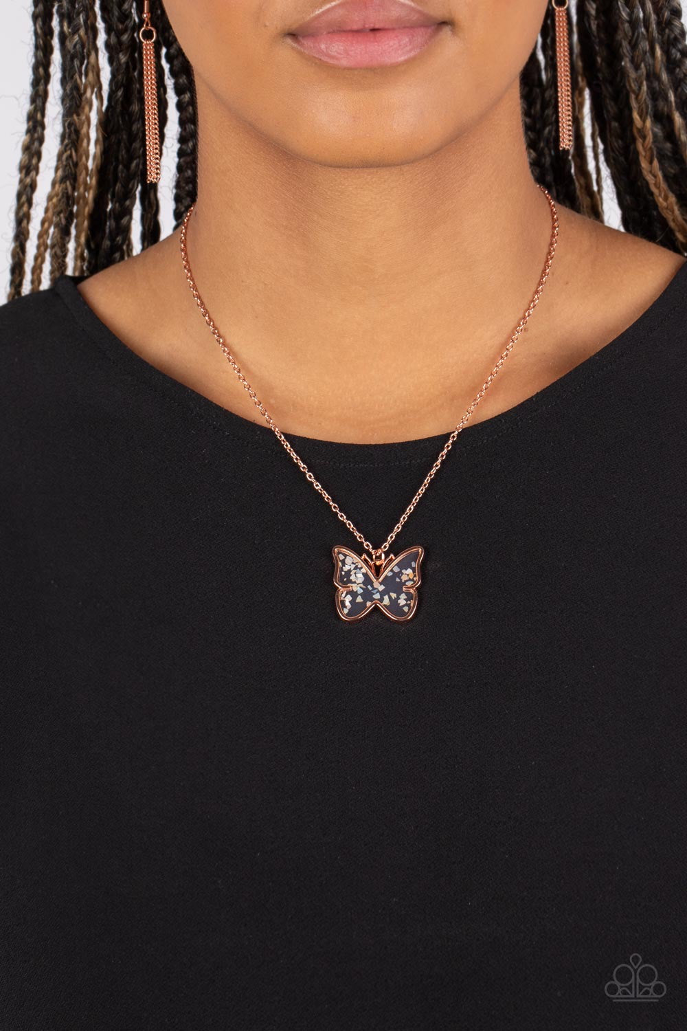 Paparazzi Gives Me Butterflies - Copper Necklace