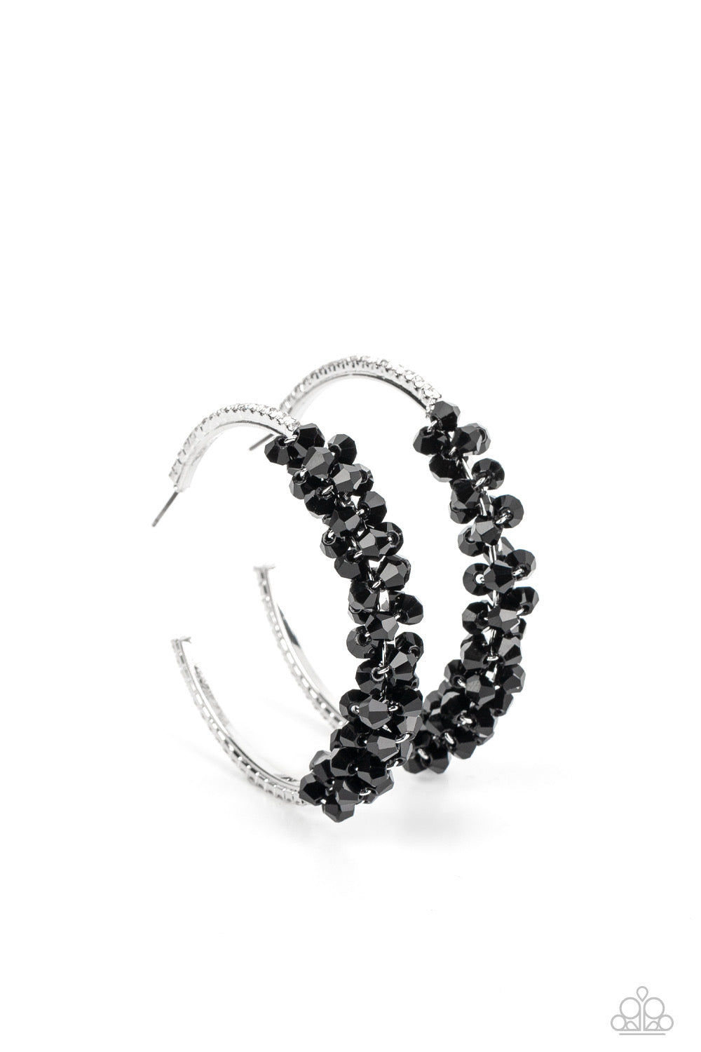 Paparazzi Bubble-Bursting Bling - Black Earrings