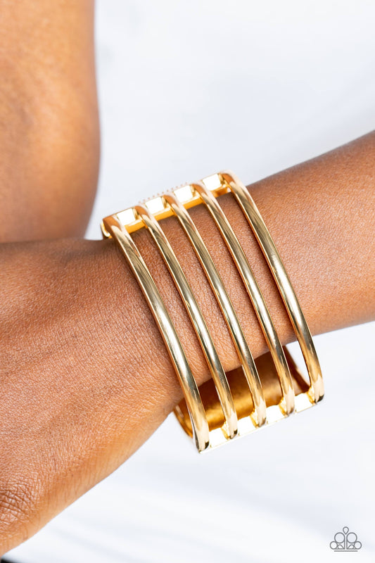 Paparazzi Wayward Warrior - Gold Bracelet