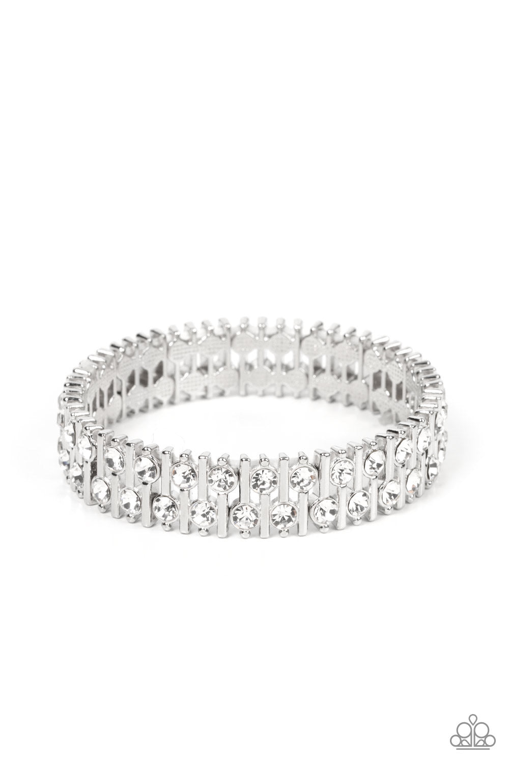 Paparazzi Generational Glimmer - White Bracelet