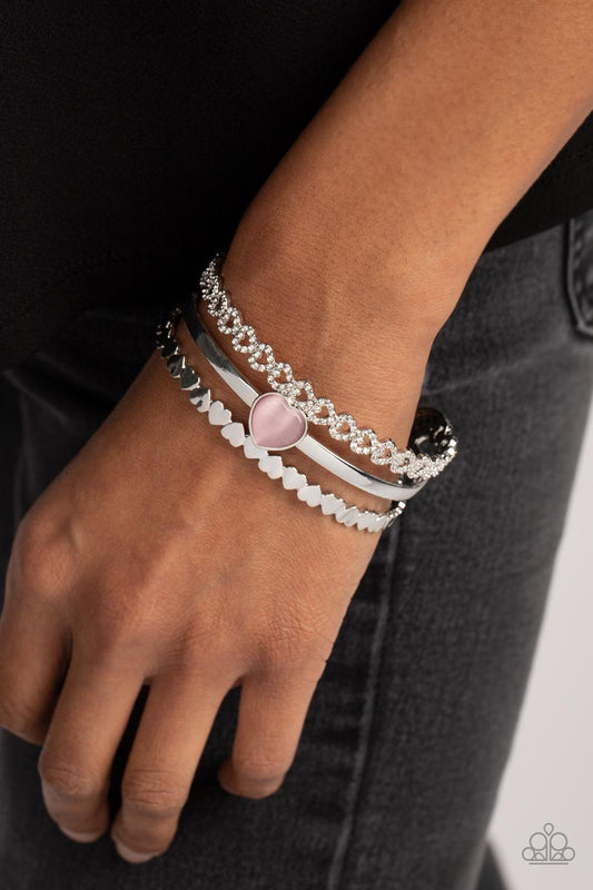 Paparazzi You Win My Heart - Pink Bracelet -Paparazzi Jewelry Images 