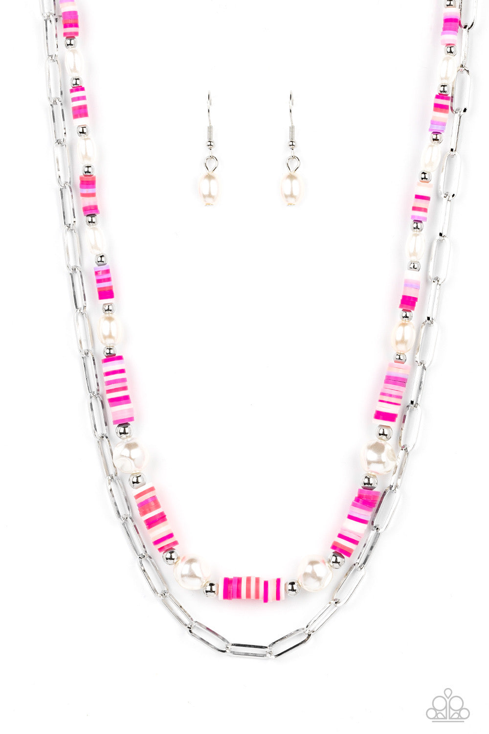 Paparazzi Tidal Trendsetter - Pink Necklace - A Finishing Touch Jewelry