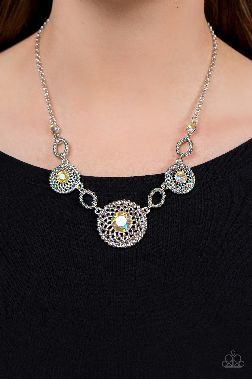 Paparazzi Cosmic Cosmos - Yellow Necklace - A Finishing Touch Jewelry
