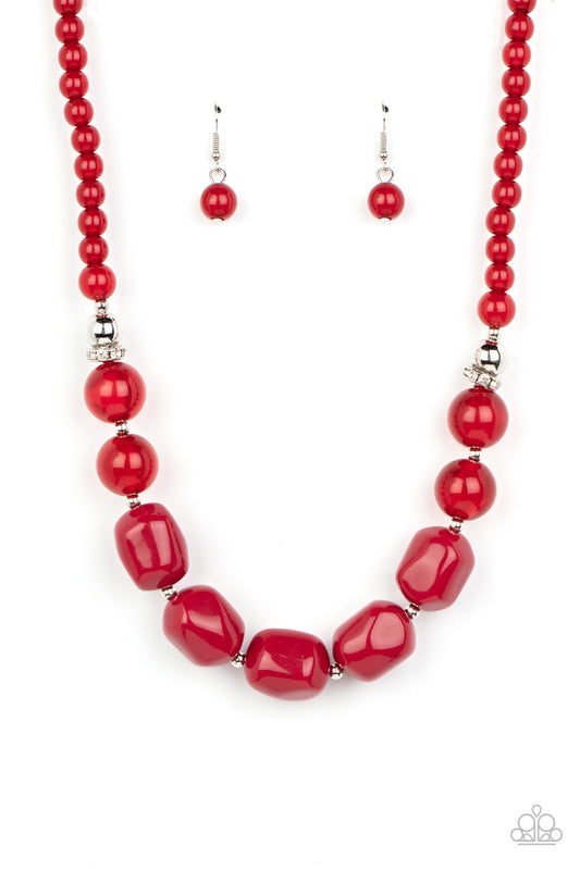 Paparazzi Ten Out of TENACIOUS - Red Necklace