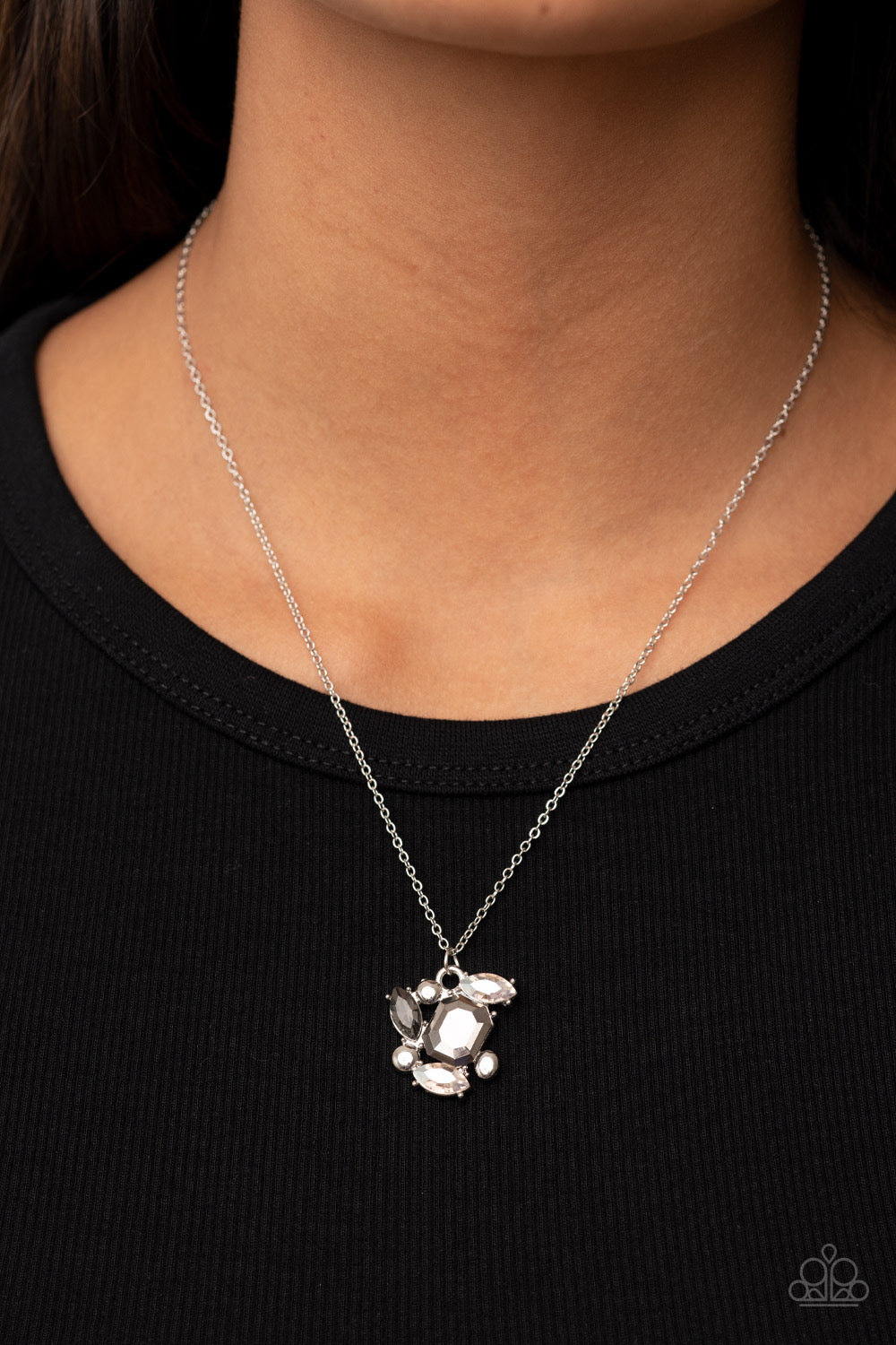 Paparazzi Prismatic Projection - Silver Necklace