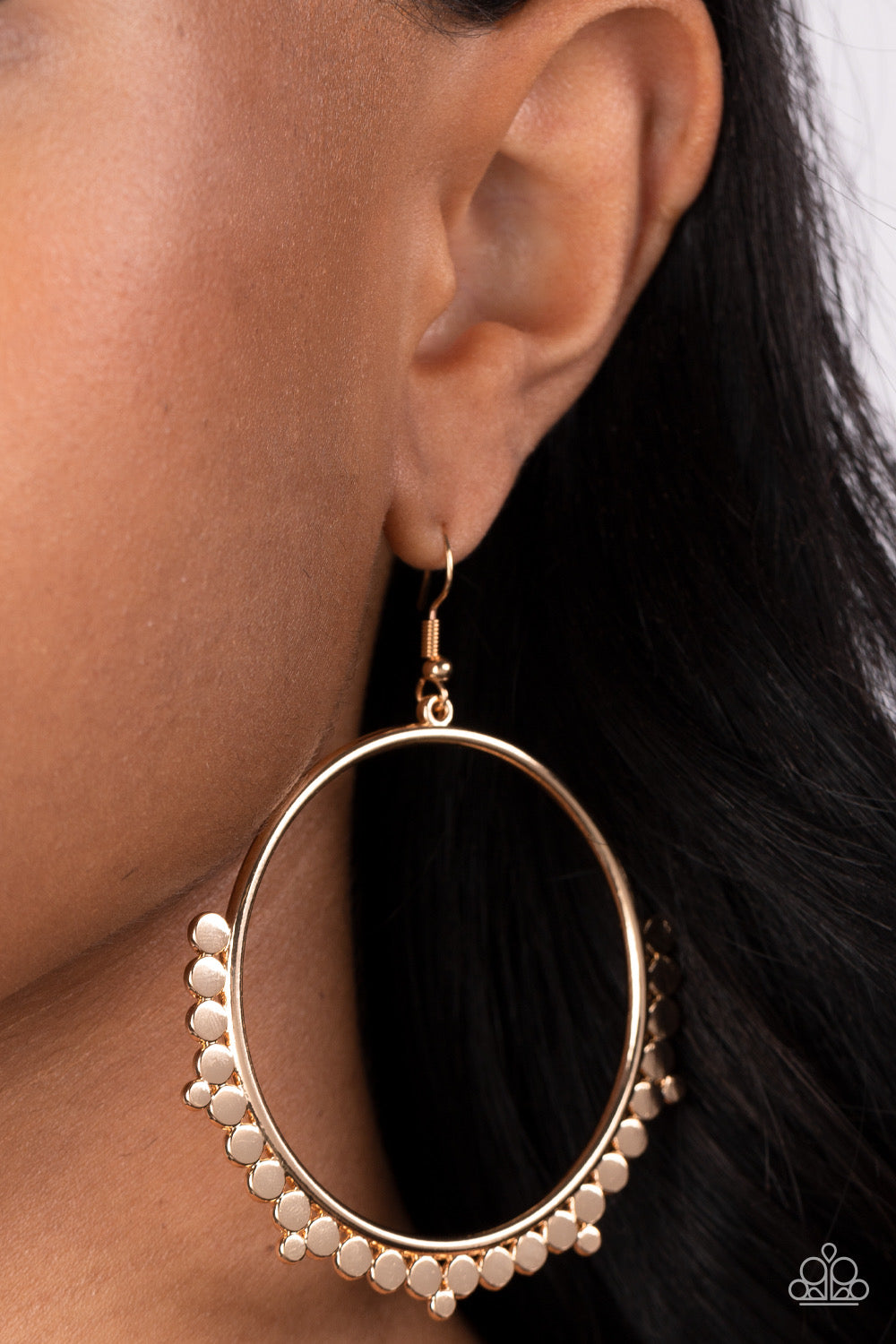 Paparazzi Ultra Untamable - Gold Earrings   -Paparazzi Jewelry Images 