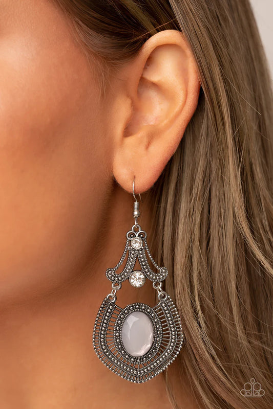 Paparazzi Panama Palace - Silver Earring