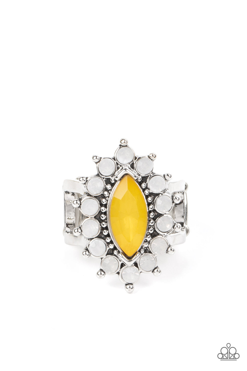 Paparazzi Everlasting Eden - Yellow Ring -Paparazzi Jewelry Images 