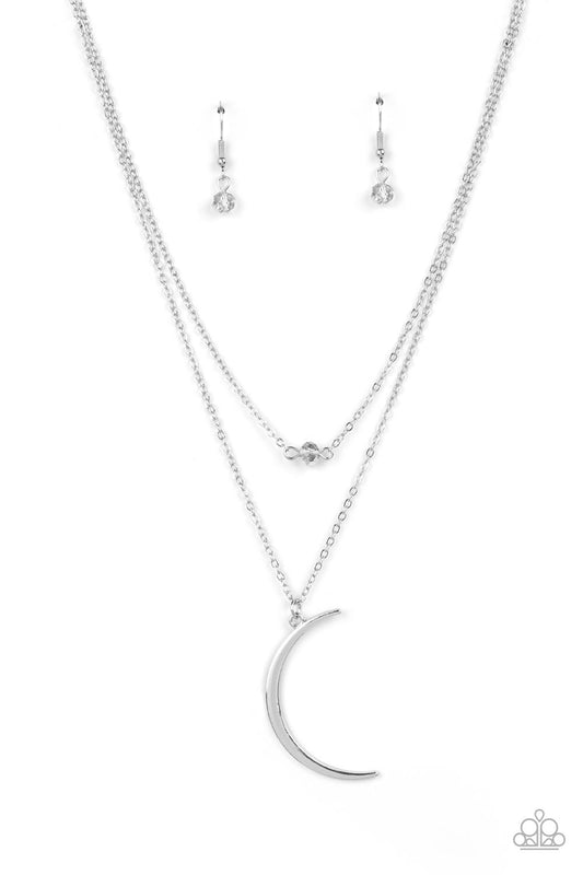 Paparazzi Modern Moonbeam - Silver Necklace - A Finishing Touch Jewelry