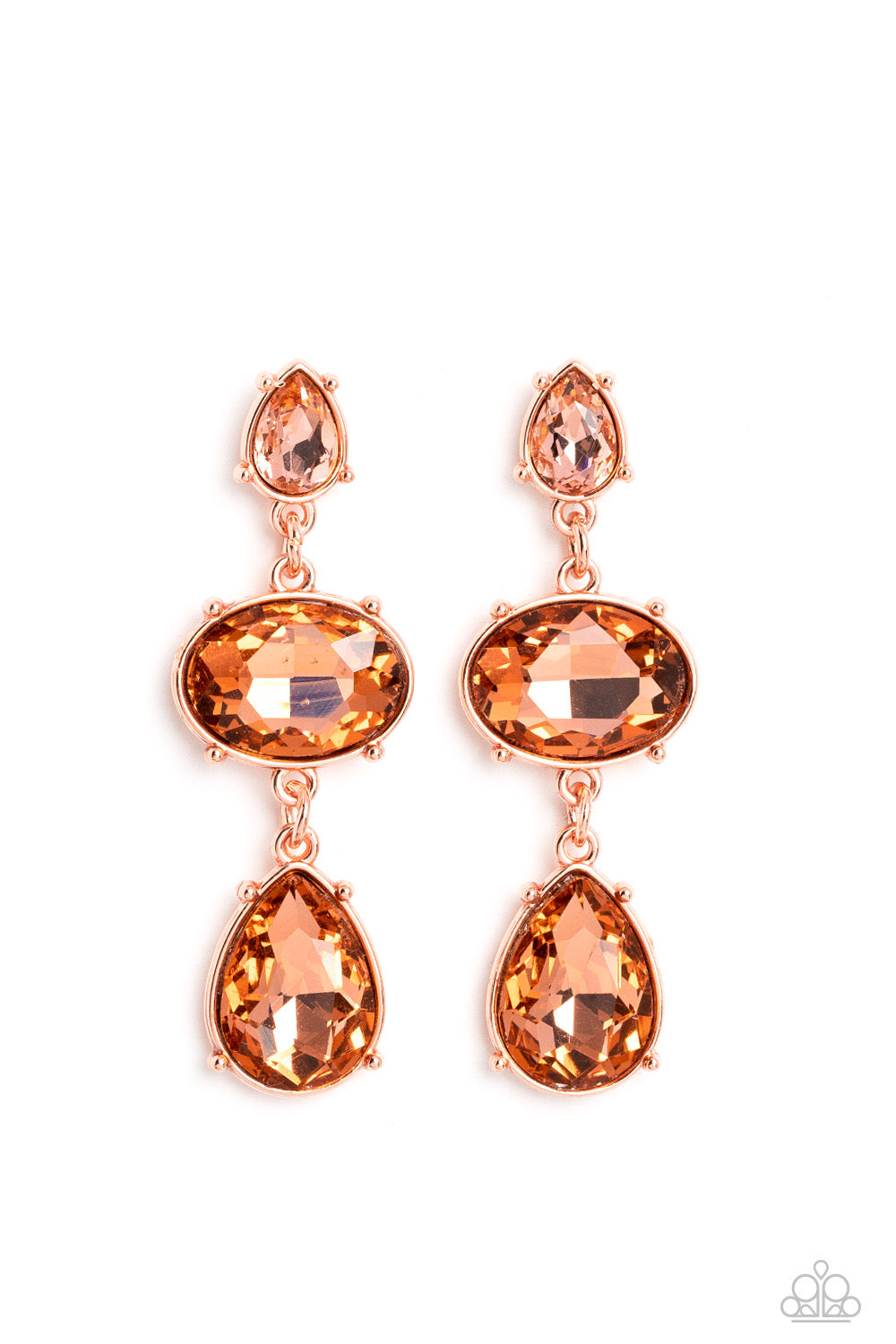 Paparazzi Royal Appeal - Copper Earrings -Paparazzi Jewelry Images