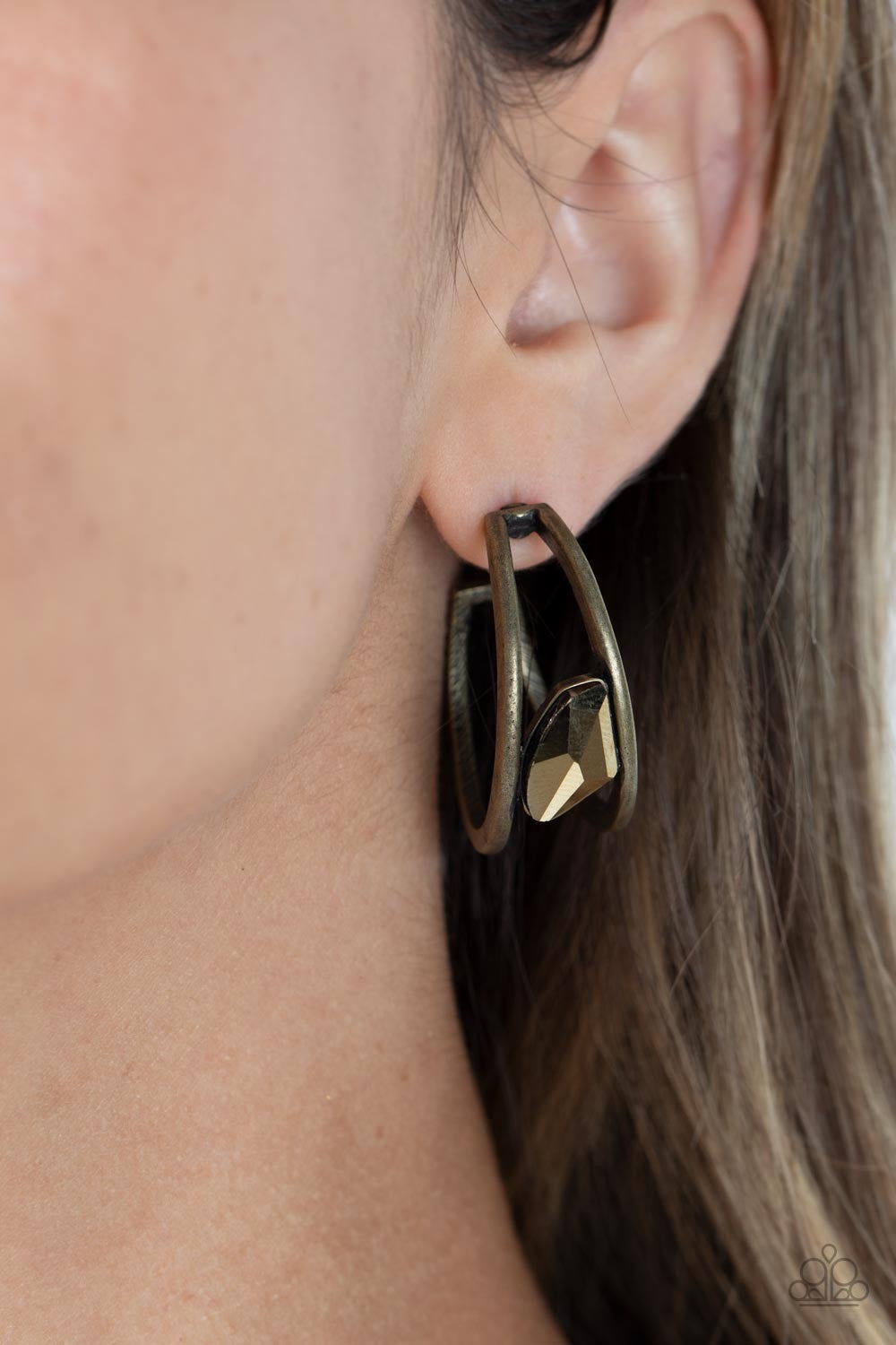 Paparazzi Unrefined Reverie - Brass Earrings