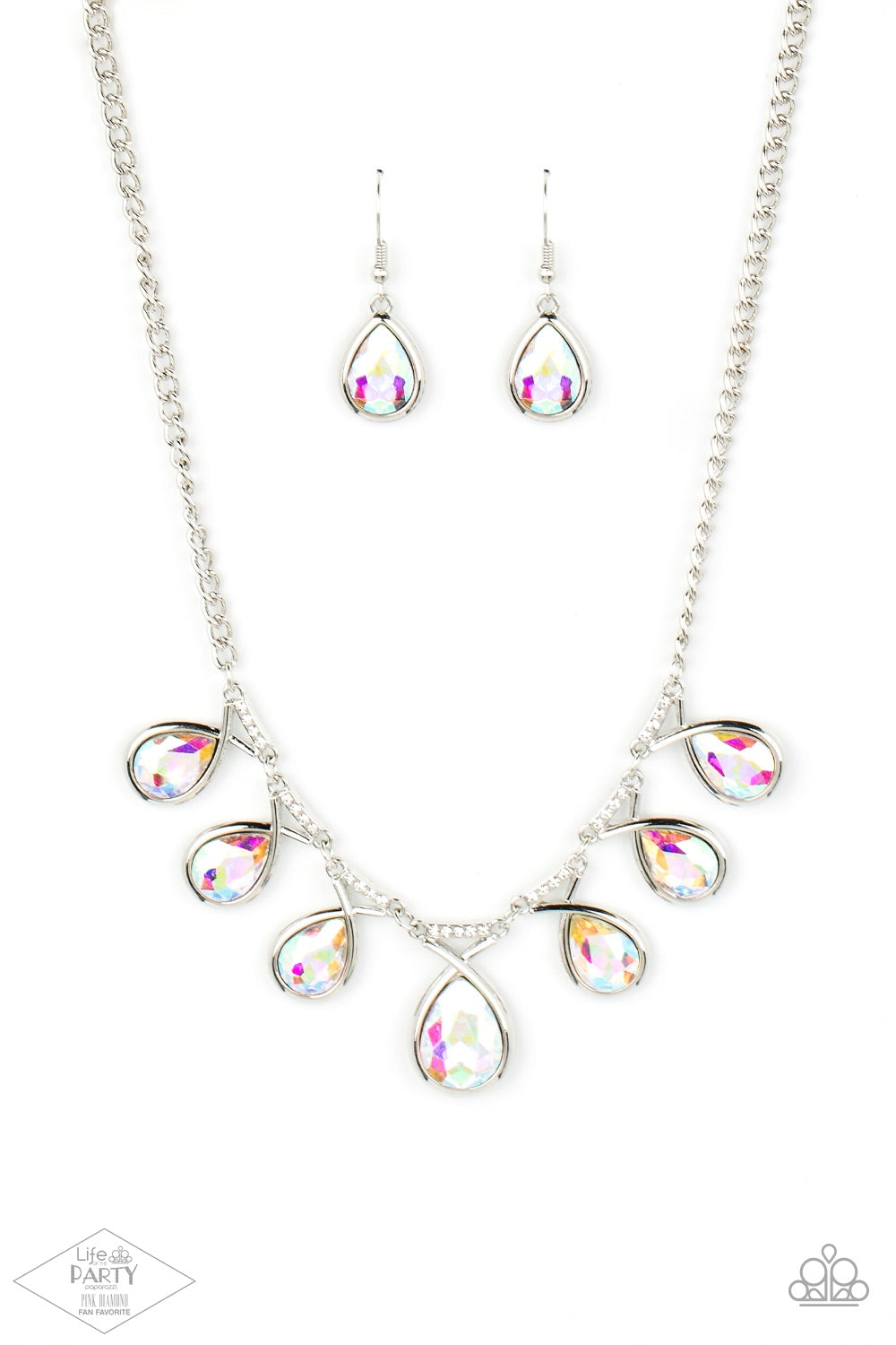 Paparazzi Love At Fierce Sight - Multi Necklace- Pink Diamond Life of the Party - A Finishing Touch Jewelry