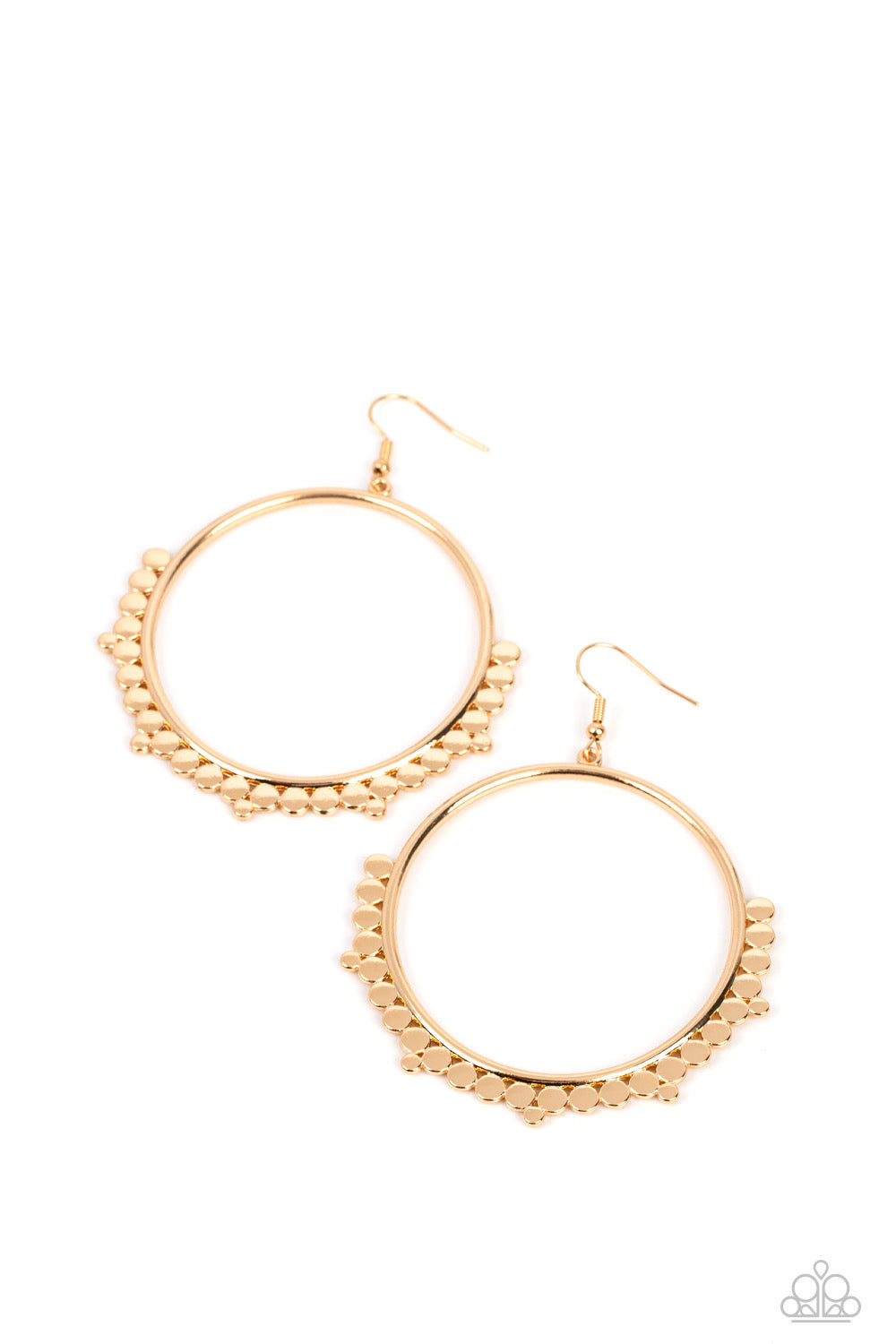 Paparazzi Ultra Untamable - Gold Earrings   -Paparazzi Jewelry Images 