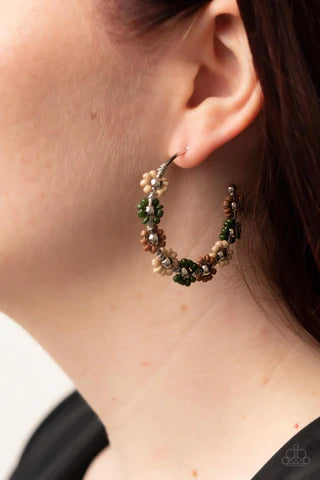 Paparazzi Growth Spurt Green Hoop Earring