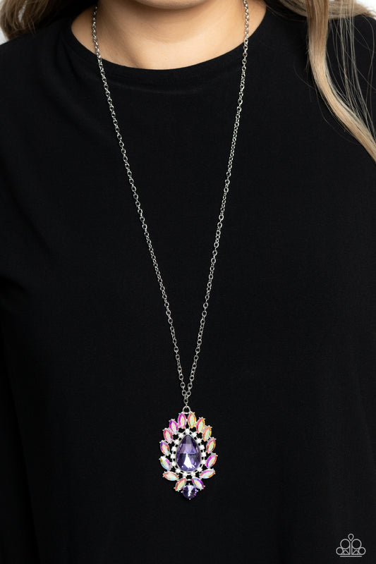 Paparazzi Over the TEARDROP - Purple Necklace -Paparazzi Jewelry Images