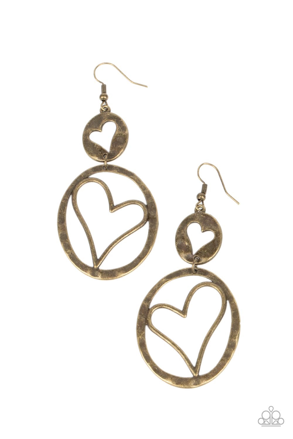 Paparazzi Enchanting Echo - Brass Earrings -Paparazzi Jewelry Images