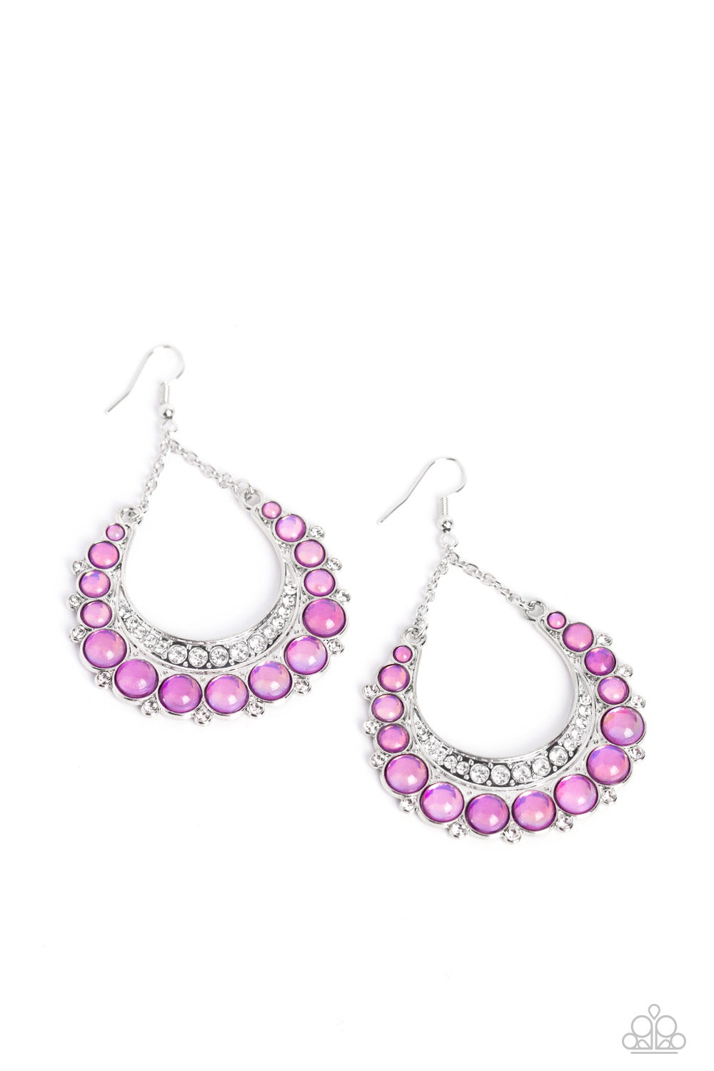 Paparazzi Bubbly Bling - Purple Earrings 