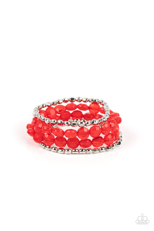 Paparazzi Seaside Siesta - Red Bracelet