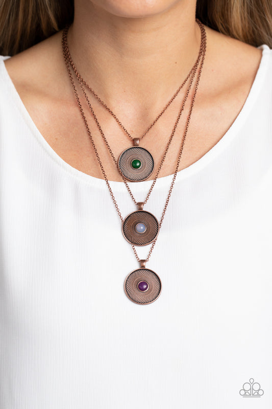 Paparazzi Geographic Grace - Copper Necklace 