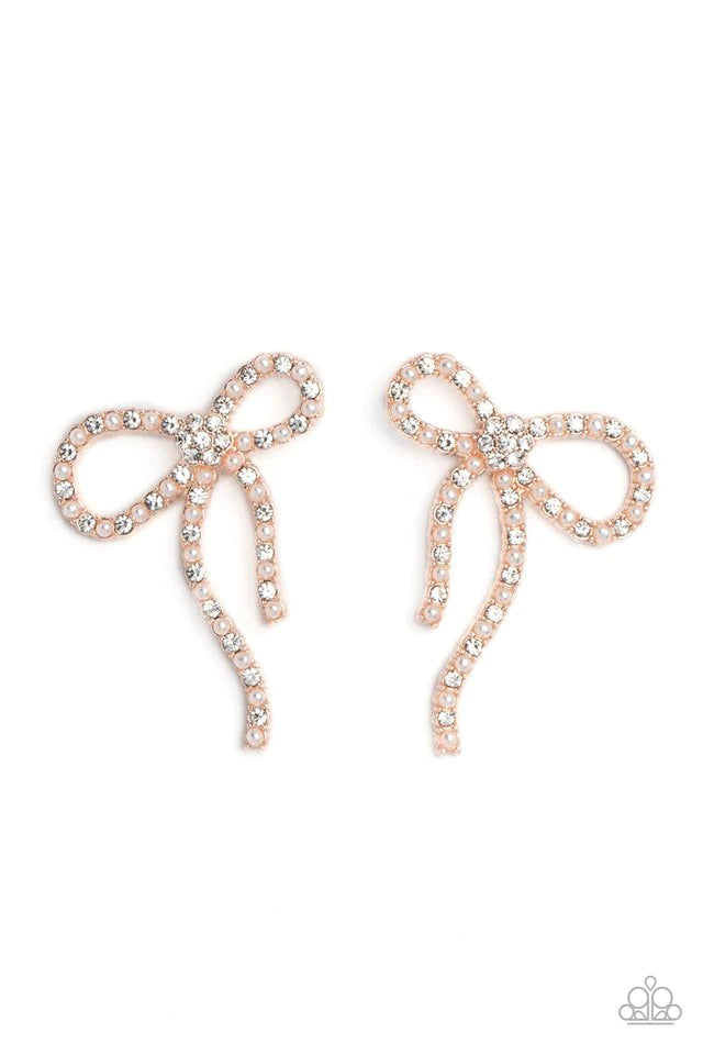 Paparazzi Deluxe Duet - Rose Gold Earrings