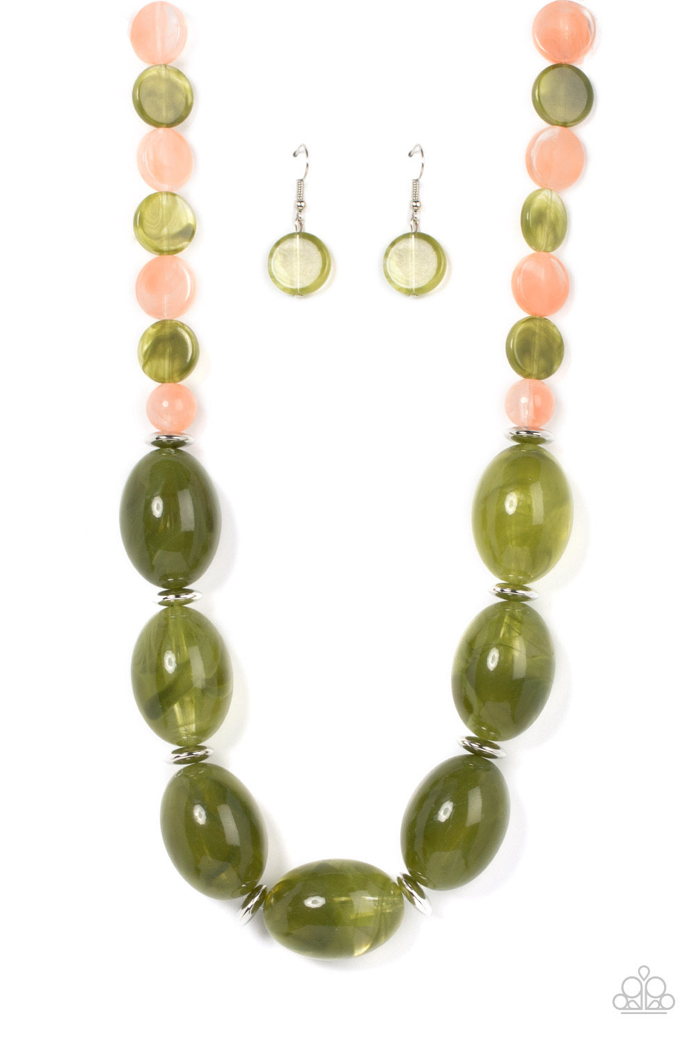 Paparazzi Belle of the Beach - Green Necklace -Paparazzi Jewelry Images 