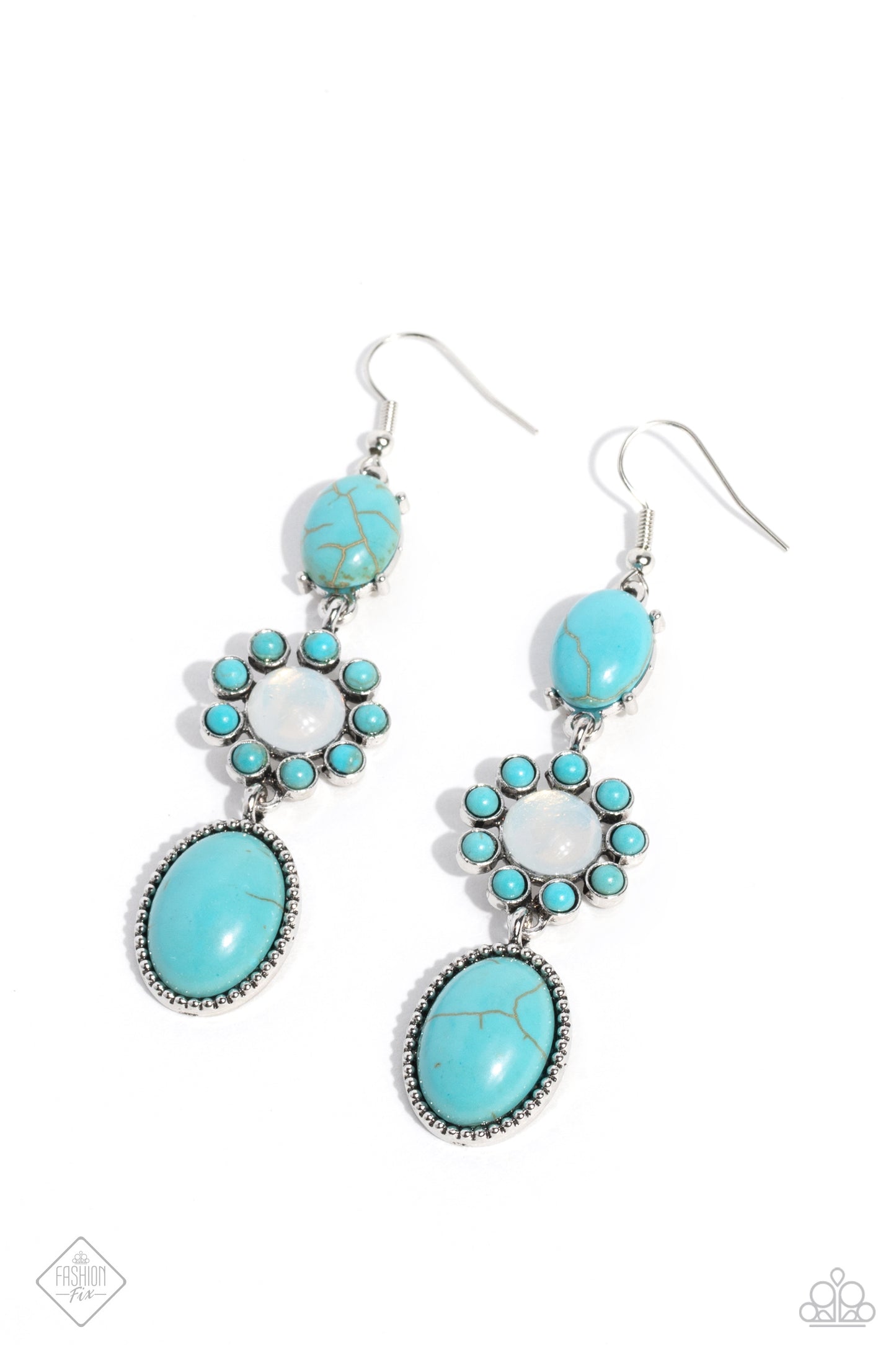 Paparazzi Carefree Cowboy - Blue Earrings- March 2023 Fashion Fix