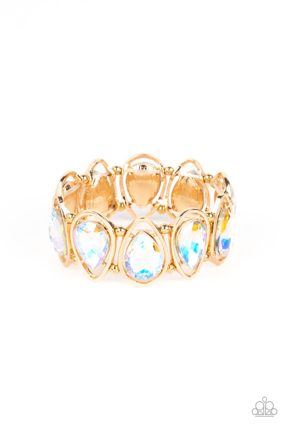 Paparazzi The Sparkle Society - Gold Iridescent Bracelet