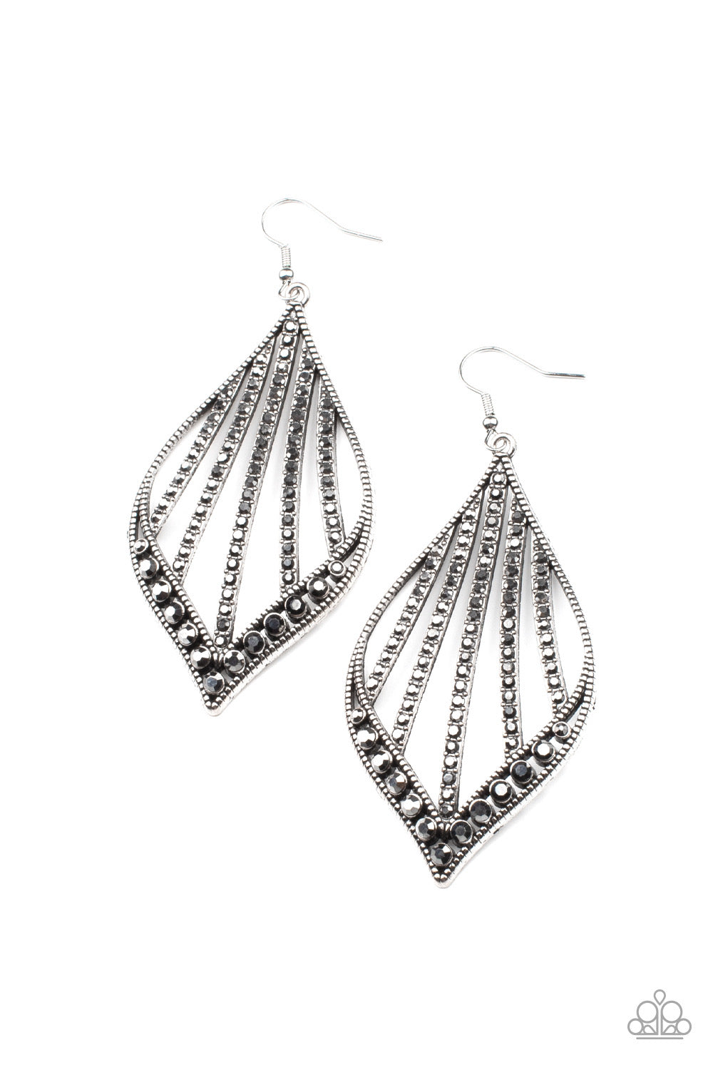 Paparazzi Showcase Sparkle - Silver Earrings