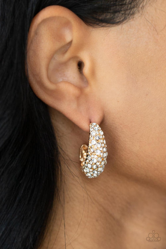 Paparazzi Glamorously Glimmering - Gold Earrings