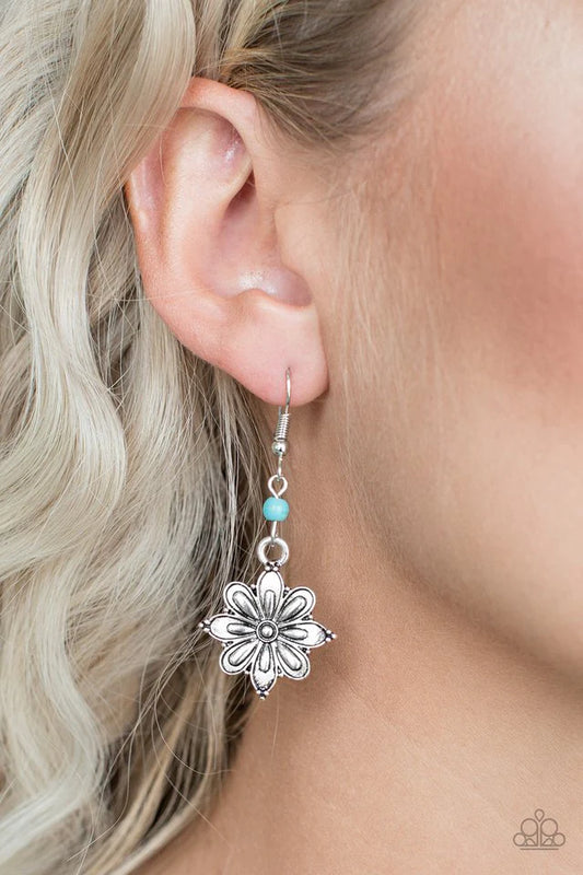 Paparazzi Earrings - Cactus Blossom - Blue Earrings Paparazzi jewelry images