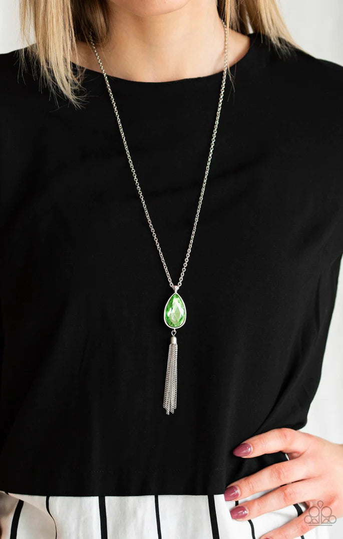 Paparazzi Elite Shine - Green Necklace Paparazzi Jewelry Images 