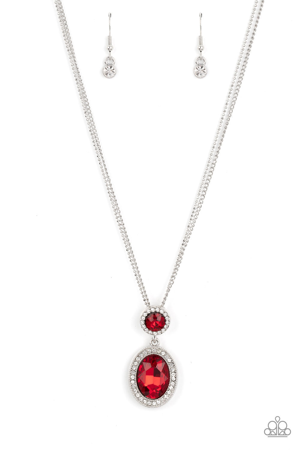 Paparazzi Castle Diamonds - Red Necklace