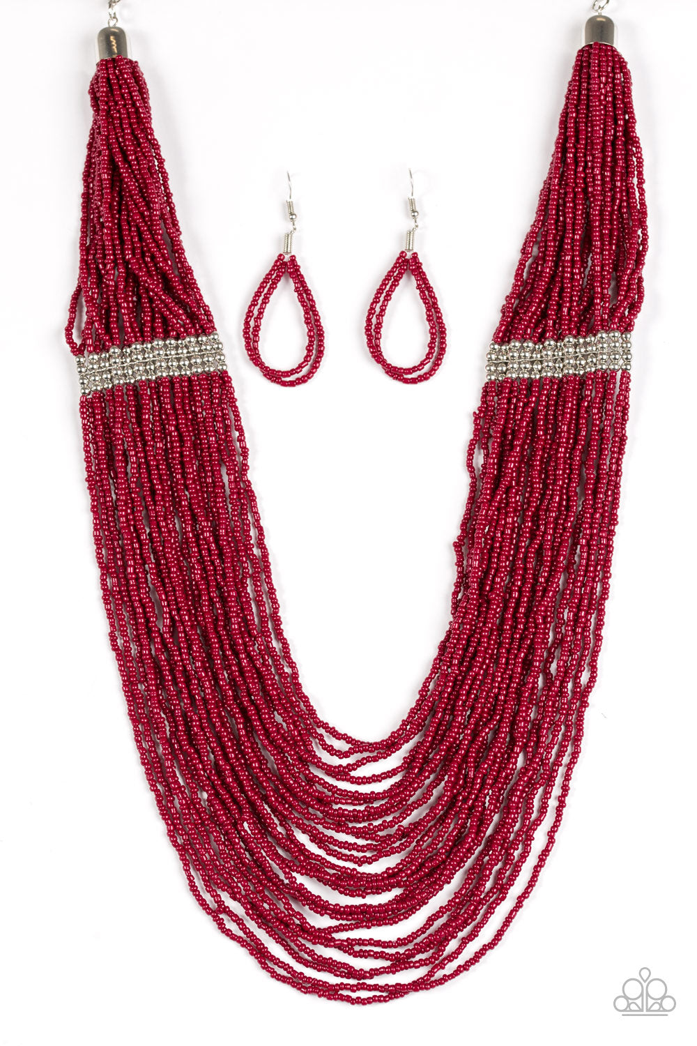 Paparazzi Full BEAD Ahead! - Red Necklace - Seed Bead - Paparazzi Jewelry