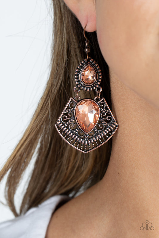 Paparazzi Royal Remix - Copper Earrings