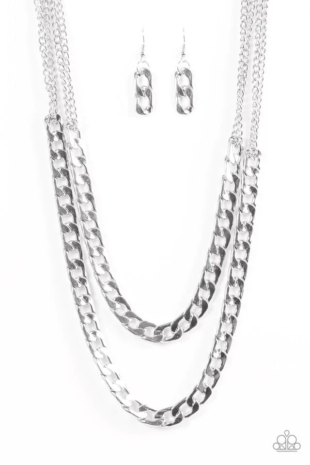 Paparazzi Hit ‘Em Up - Silver Necklace