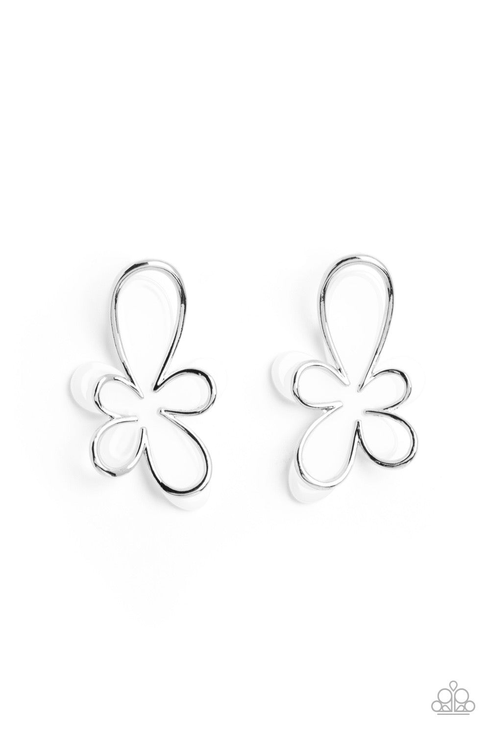 Paparazzi Glimmering Gardens - White Earrings 