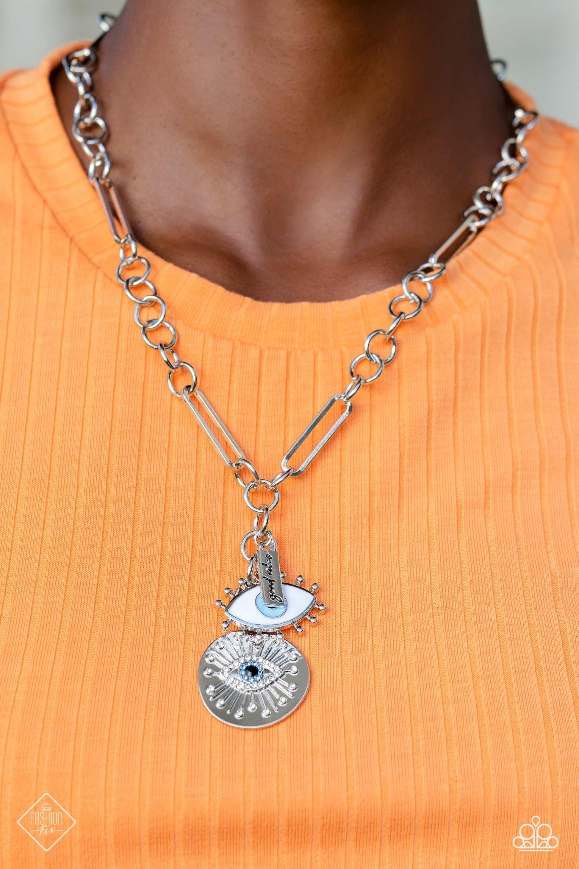 Friday Night VIBES - Necklace with Eye -  Paparazzi Necklace Paparazzi jewelry image