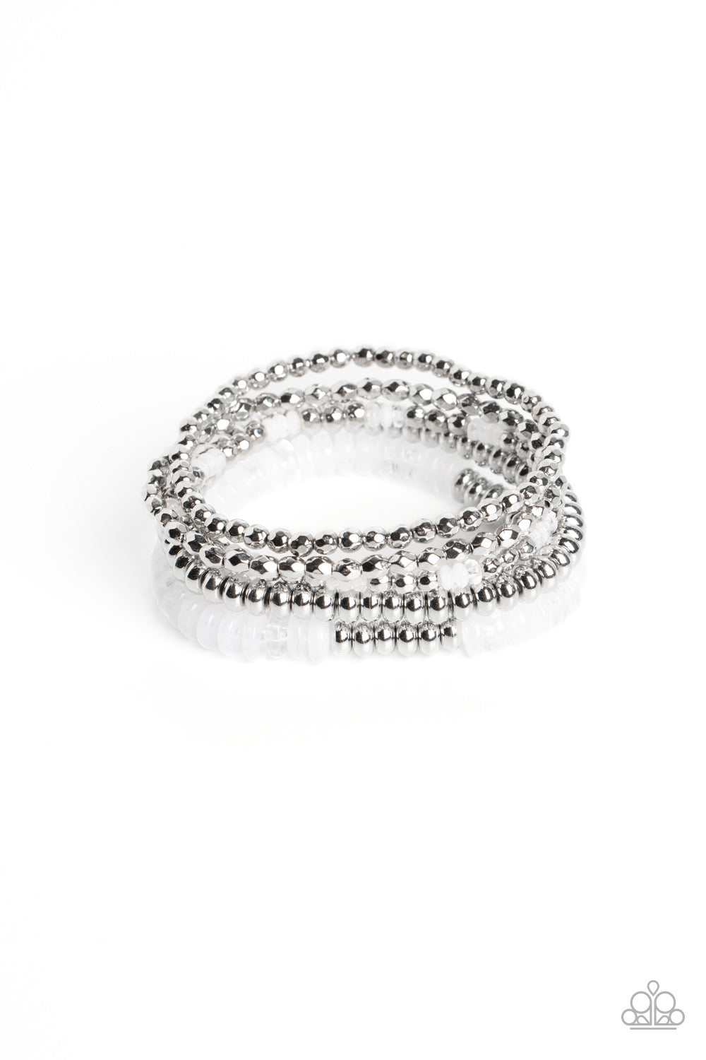 Paparazzi Pristine Pixie Dust - White Bracelet