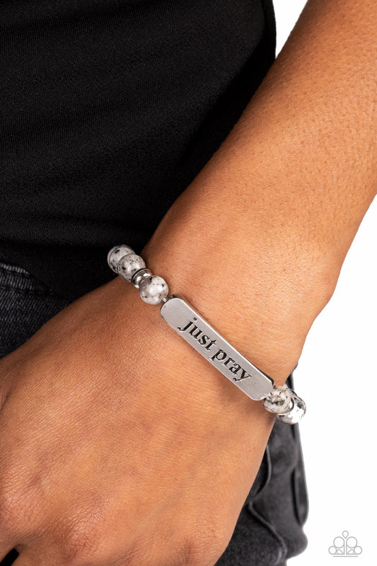 Paparazzi Just Pray - Silver Bracelet