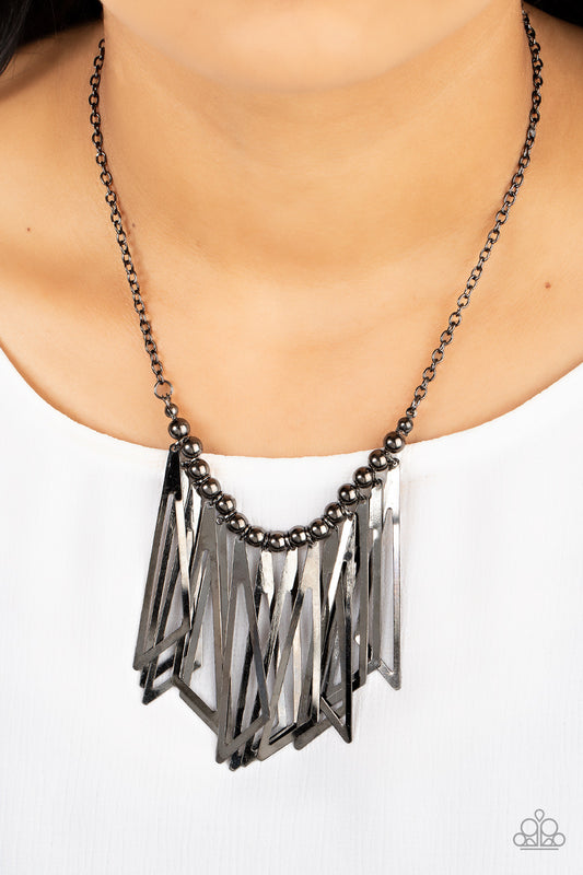 Paparazzi Industrial Jungle - Black Necklace -Paparazzi Jewelry Images 