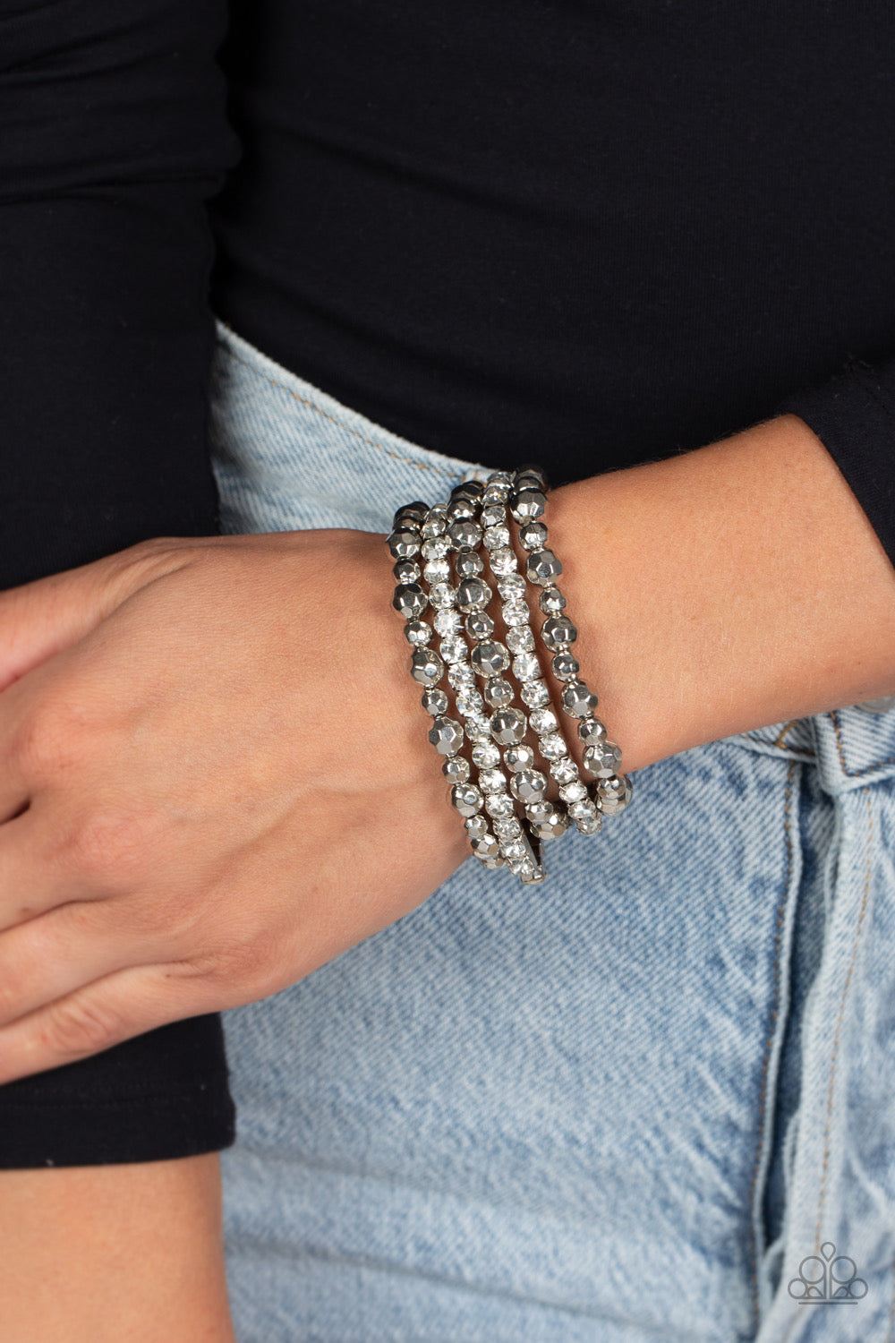 Paparazzi Top Notch Twinkle - White Bracelet   