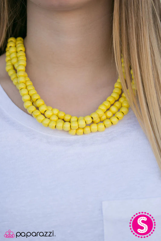 Paparazzi Summer Mai Tai - Yellow Necklace