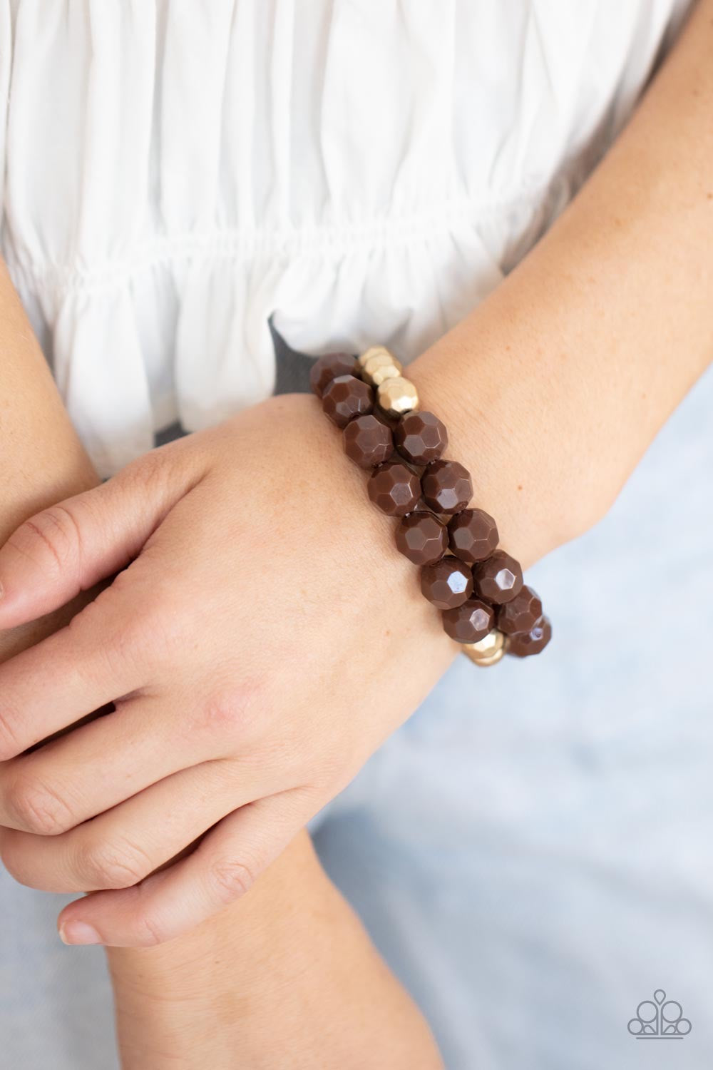 Paparazzi 2 piece set: Greco Getaway - Brown  Necklace & Grecian Glamour - Brown Bracelet