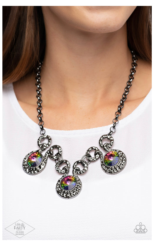 Paparazzi Hypnotized - Oil Spill Necklace - Paparazzi Jewelry images