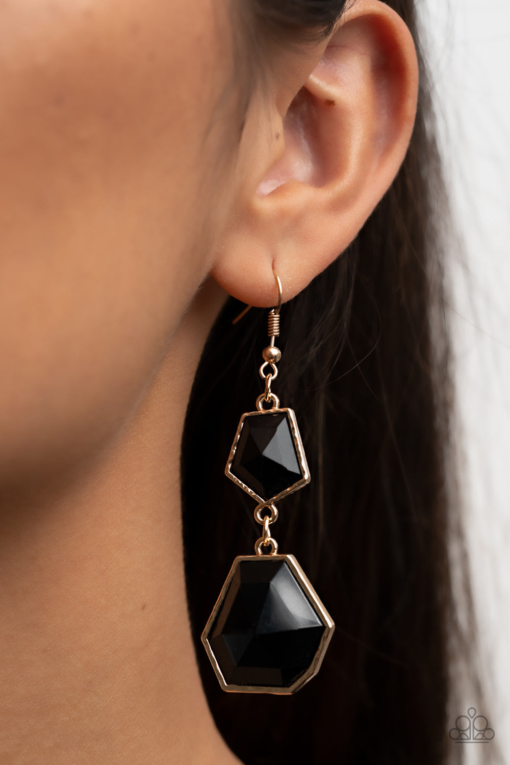 Paparazzi Rio Relic - Black Earrings -Paparazzi Jewelry Images 