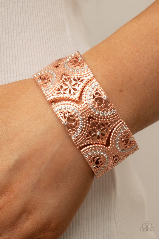 Paparazzi Wheeling and Dealing - Copper Bracelet -Paparazzi Jewelry Images