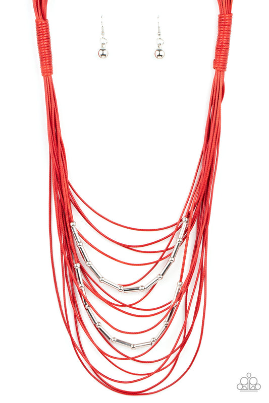 Nice CORD-ination - Red Necklace